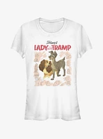 Disney Lady And The Tramp Vintage Cover Girls T-Shirt