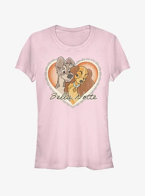 Disney Lady And The Tramp Vintage Valentine Girls T-Shirt