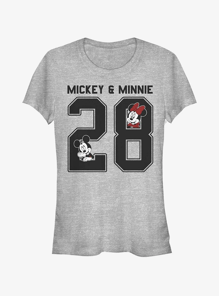 Disney Mickey Mouse Minnie Collegiate Girls T-Shirt