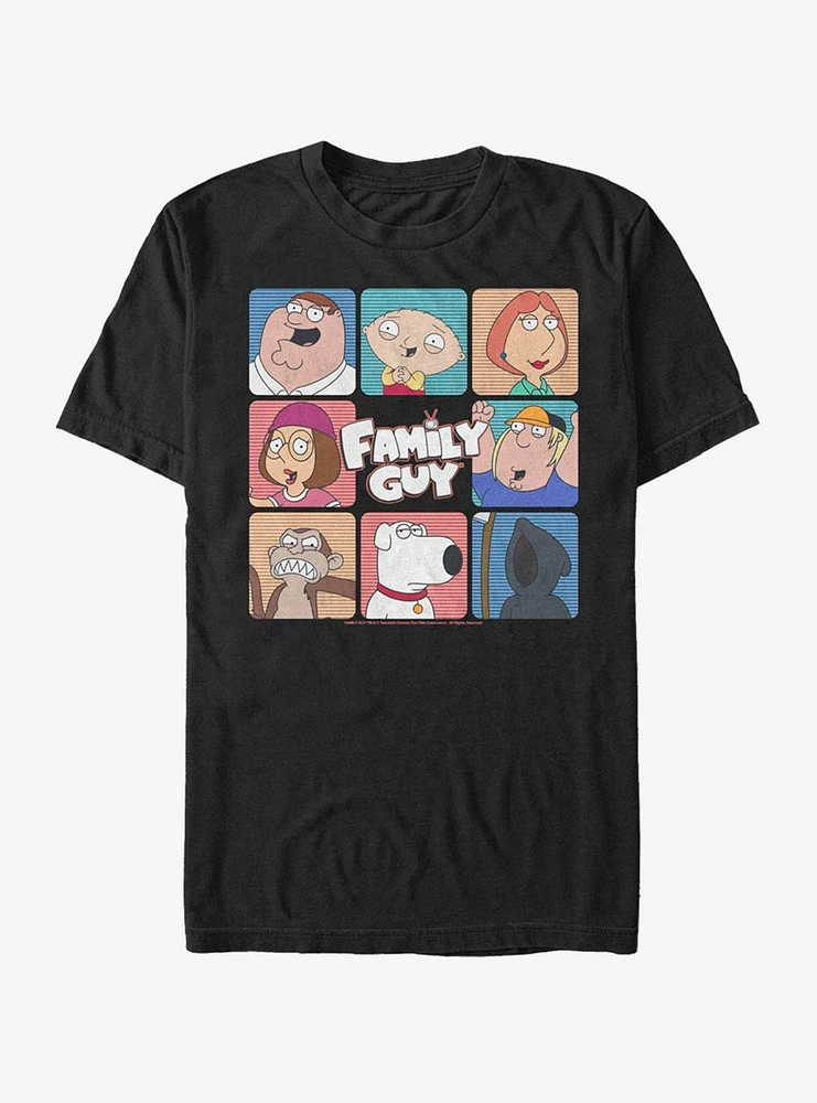 Family Guy Face Grid T-Shirt