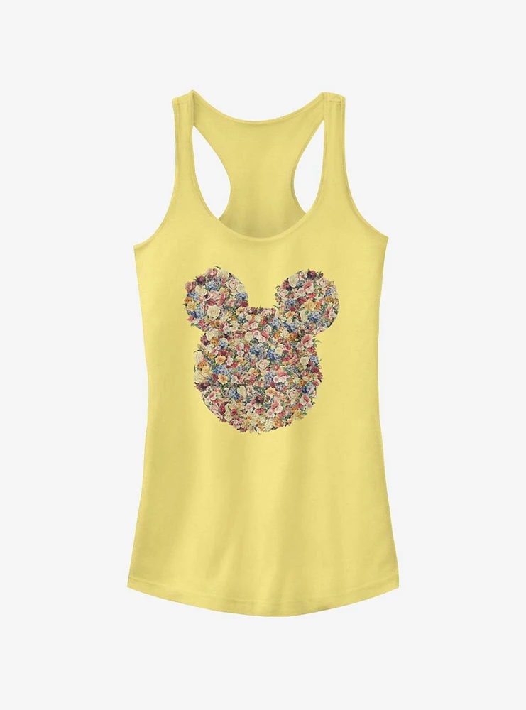 Disney Mickey Mouse Floral Head Girls Tank