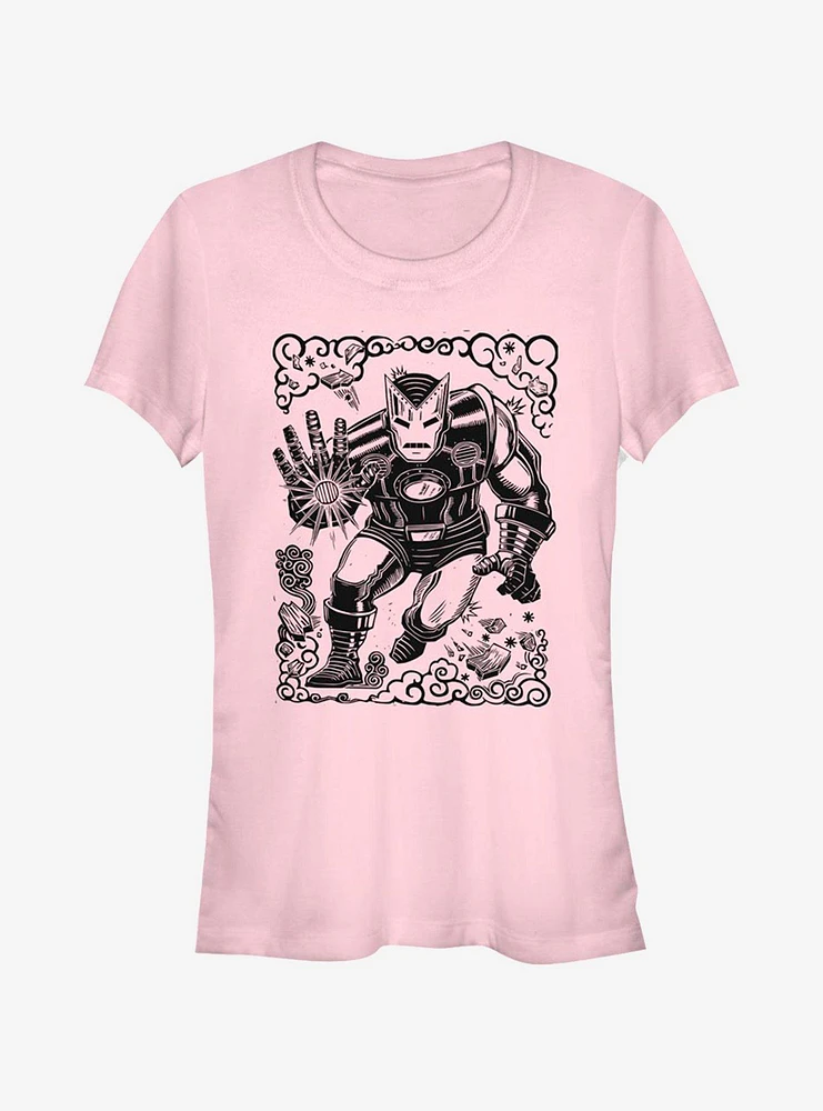 Marvel Iron Man Stencil Girls T-Shirt