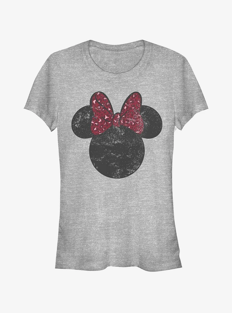 Disney Mickey Mouse Minnie Leopard Bow Girls T-Shirt