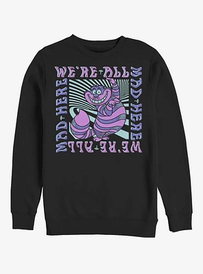 Disney Alice Wonderland Mad Here Trip Crew Sweatshirt