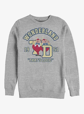 Disney Alice Wonderland Tweedle Collegiate Crew Sweatshirt