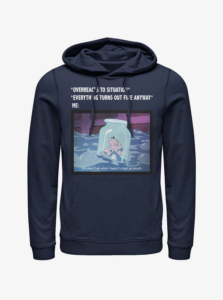 Disney Alice Wonderland Anxiety Meme Hoodie