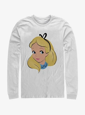 Disney Alice Wonderland Big Face Long-Sleeve T-Shirt