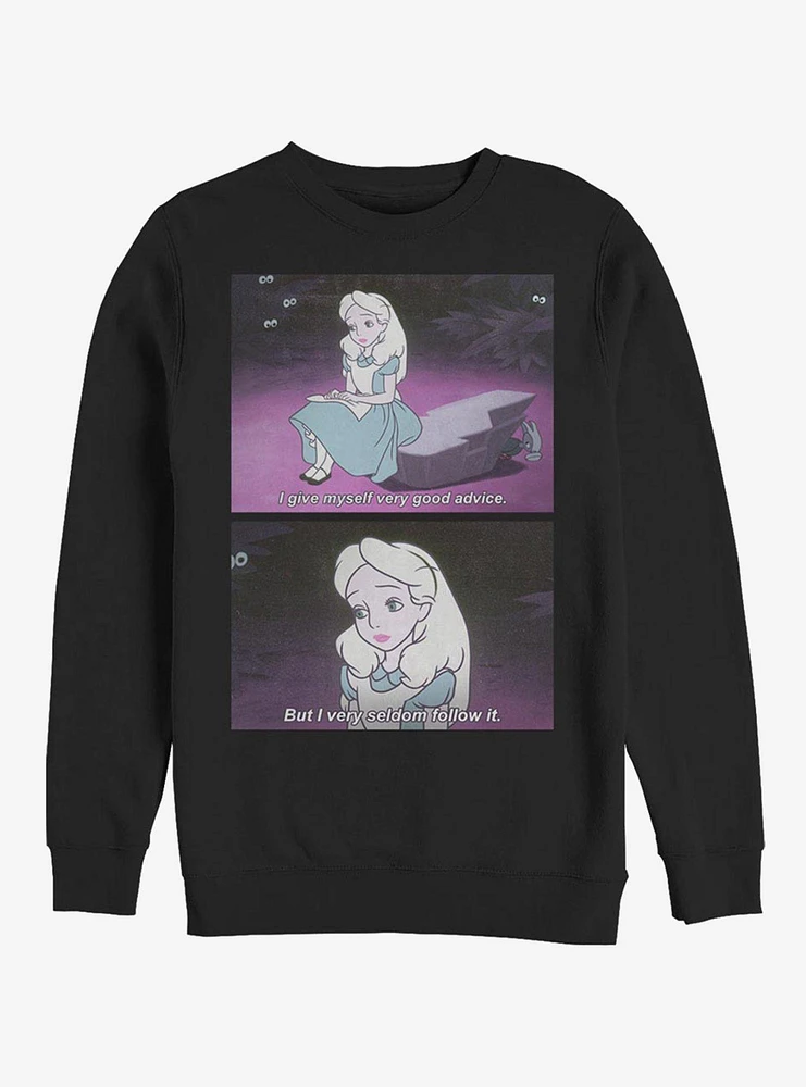 Disney Alice Wonderland Advice Meme Sweatshirt