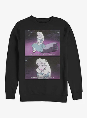 Disney Alice Wonderland Advice Meme Sweatshirt