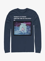 Disney Alice Wonderland Anxiety Meme Long-Sleeve T-Shirt