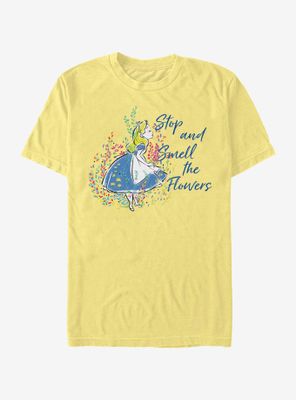 Disney Alice Wonderland Smell The Flowers T-Shirt