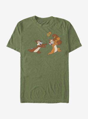 Disney Chip and Dale Acorn Big Characters T-Shirt