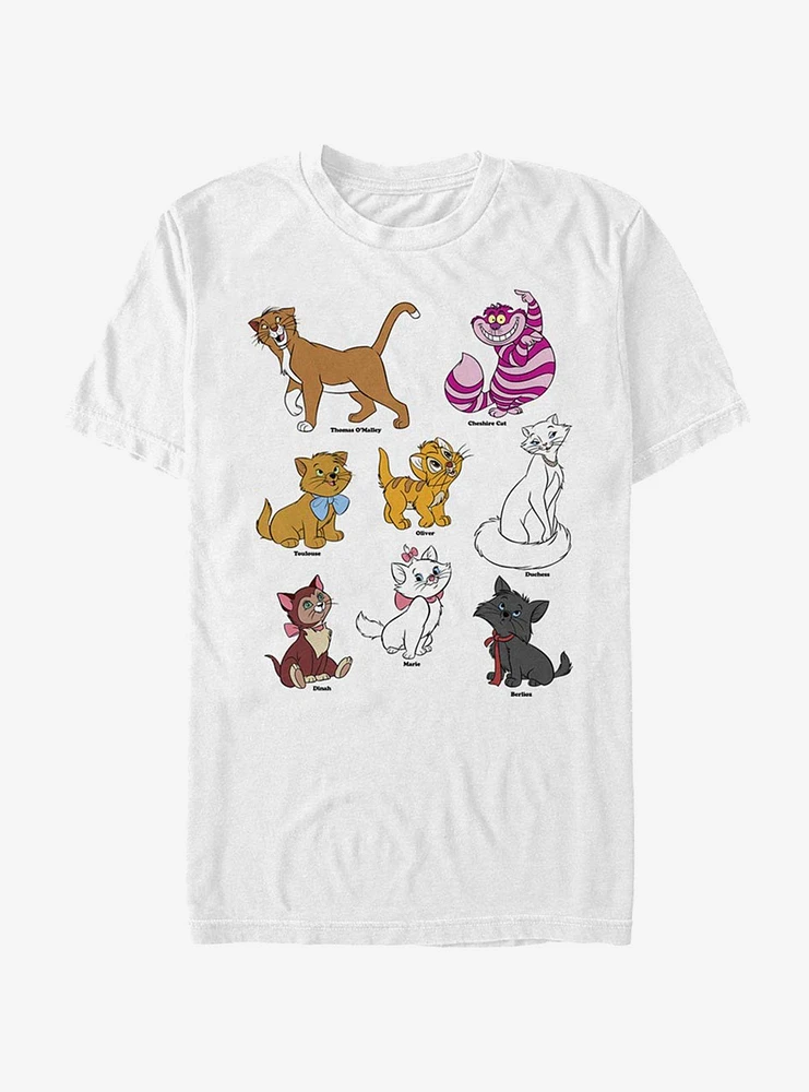 Disney Cats Grid T-Shirt