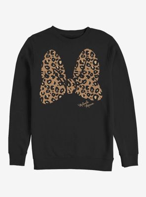 Disney Minnie Mouse Animal Print Bow Sweatshirt