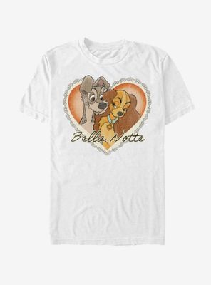 Disney Lady And The Tramp Vintage Valentine T-Shirt