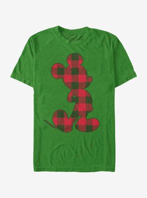 Disney Mickey Mouse Christmas Checkered T-Shirt