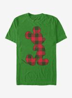 Disney Mickey Mouse Christmas Checkered T-Shirt