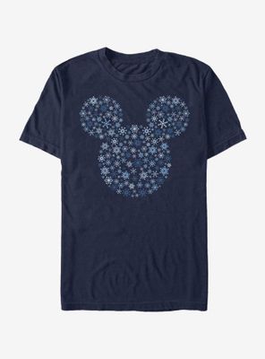 Disney Mickey Mouse Ear Snowflakes T-Shirt