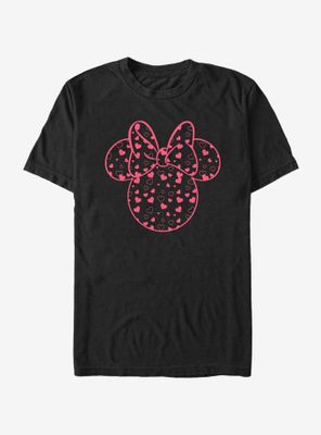 Disney Mickey Mouse Minnie Hearts Fill T-Shirt