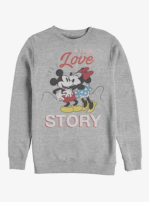 Disney Mickey Mouse True Love Story Crew Sweatshirt