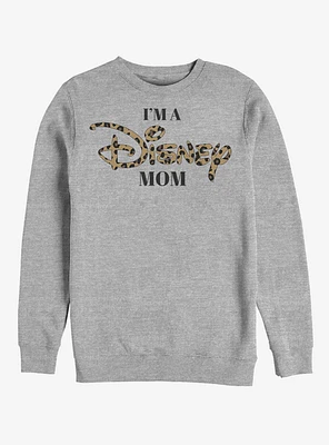 Disney Classic Leopard Logo Mom Crew Sweatshirt