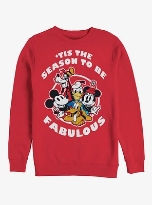 Disney Mickey Mouse Fabulous Holiday Sweatshirt