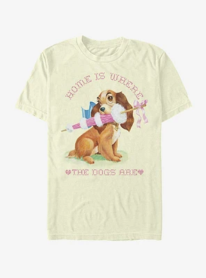 Disney Lady And The Tramp Home Is Where Dog T-Shirt