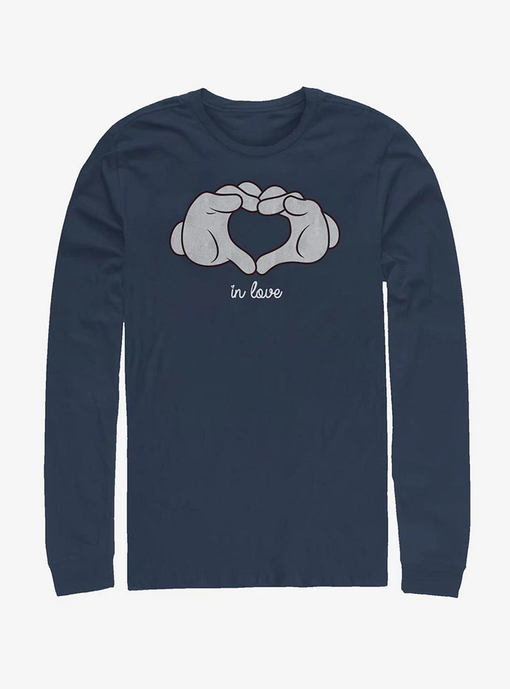 Disney Mickey Mouse Glove Heart Long-Sleeve T-Shirt