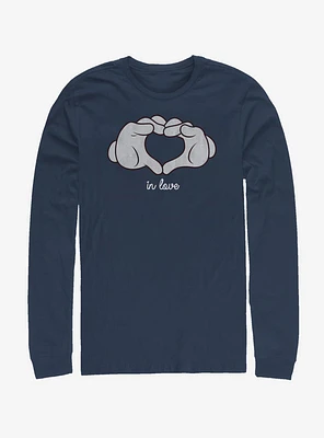 Disney Mickey Mouse Glove Heart Long-Sleeve T-Shirt