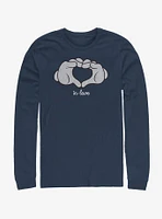 Disney Mickey Mouse Glove Heart Long-Sleeve T-Shirt