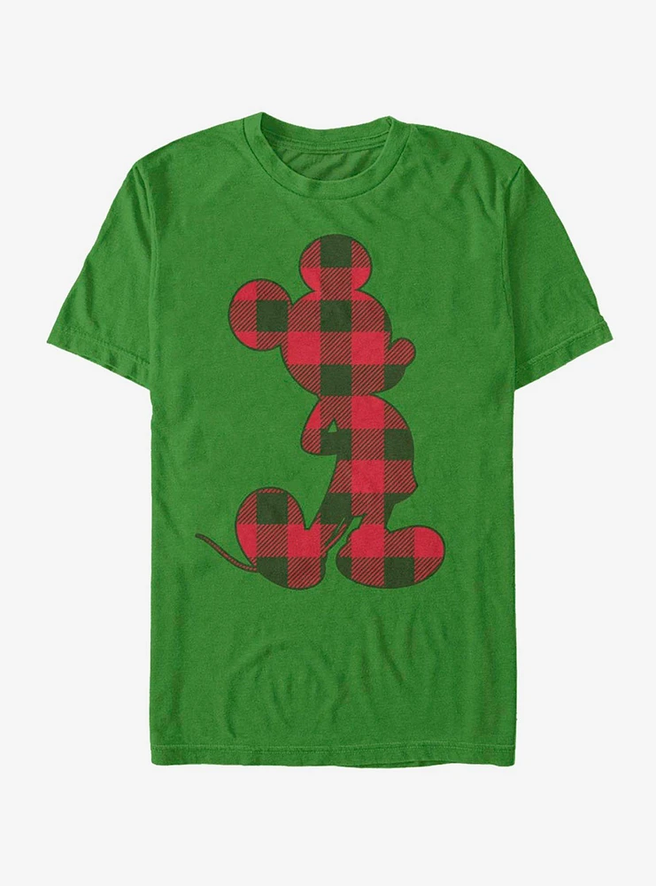 Disney Mickey Mouse Holiday Buffalo Check T-Shirt