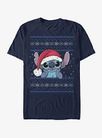 Disney Lilo & Stitch Holiday Wearing Santa Hat T-Shirt