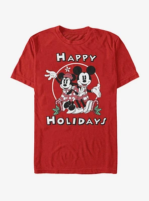 Disney Mickey Mouse & Minnie Happy Holidays T-Shirt