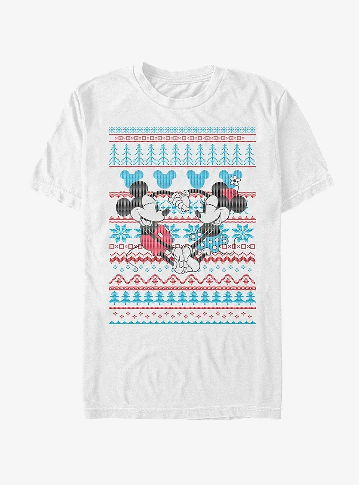 Disney Mickey Mouse Holiday & Minnie Sweater T-Shirt