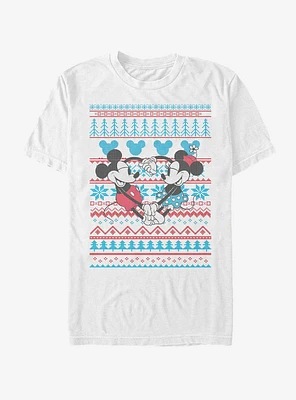 Disney Mickey Mouse & Minnie Holiday Sweater T-Shirt