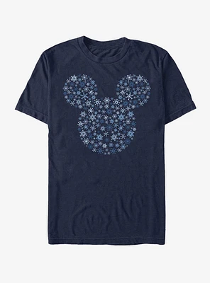 Disney Mickey Mouse Holiday Ear Snowflakes T-Shirt