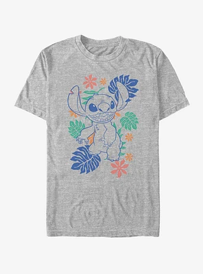 Disney Lilo & Stitch Retro Tropical Tonal T-Shirt