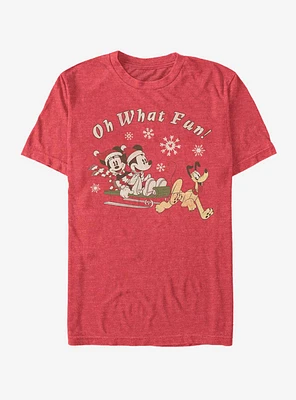 Disney Mickey Mouse And Minnie Holiday Oh What Fun T-Shirt
