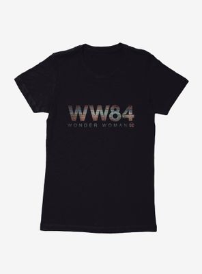 DC Comics Wonder Woman 1984 Bold Striped Logo Womens T-Shirt