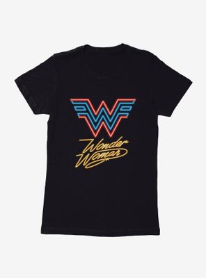 DC Comics Wonder Woman 1984 Neon Lights Logo Womens T-Shirt