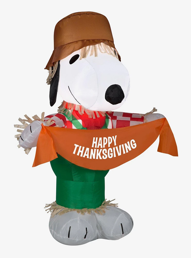 Peanuts Snoopy Scarecrow Thanksgiving Inflatable Décor