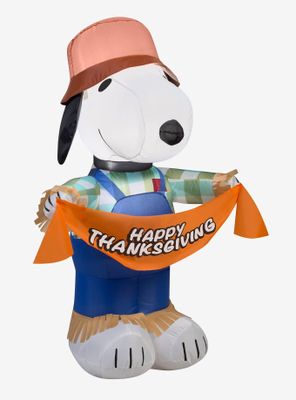 Peanuts Snoopy Thanksgiving Banner Inflatable Décor