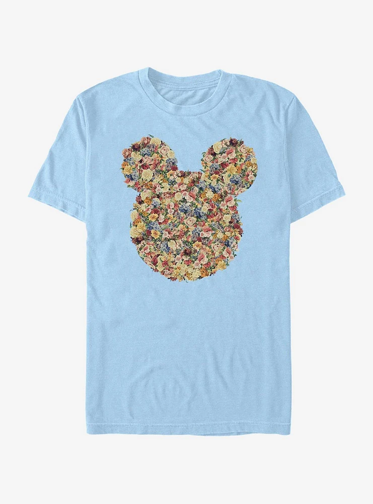 Disney Mickey Mouse Floral Head T-Shirt