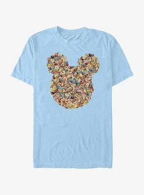 Disney Mickey Mouse Floral Head T-Shirt
