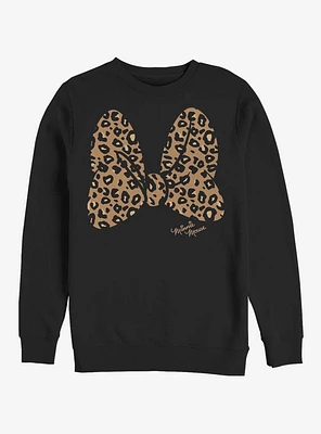 Disney Mickey Mouse Animal Print Bow Sweatshirt