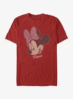 Disney Mickey Mouse Minnie Big Face Distressed T-Shirt