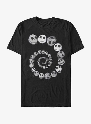 The Nightmare Before Christmas Jack Emotions Spiral T-Shirt