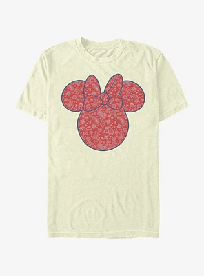 Disney Mickey Mouse Minnie Americana Paisley T-Shirt