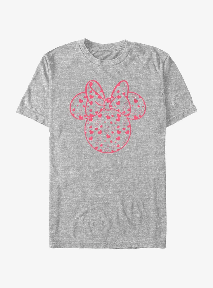 Disney Mickey Mouse Minnie Hearts Fill T-Shirt