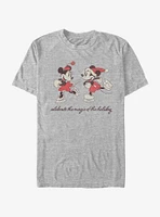 Disney Mickey Mouse & Minnie Vintage Holiday Skaters T-Shirt